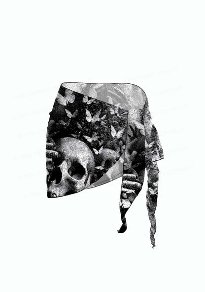 Halloween Gothic Skull Y2K Print Bikini Set Cherrykitten