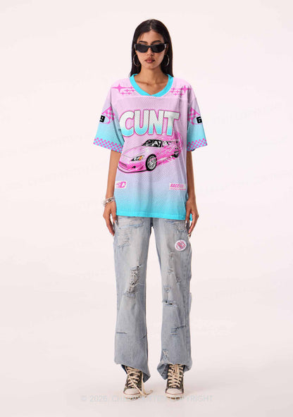 Cxxt Pink Sports Car Y2K Sport Jersey Shirts Cherrykitten