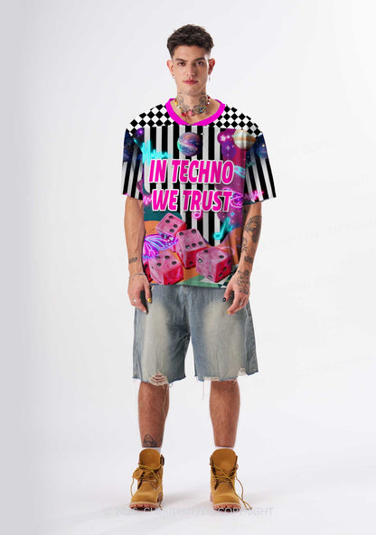 In Techno We Trust Y2K Sport Jersey Shirts Cherrykitten