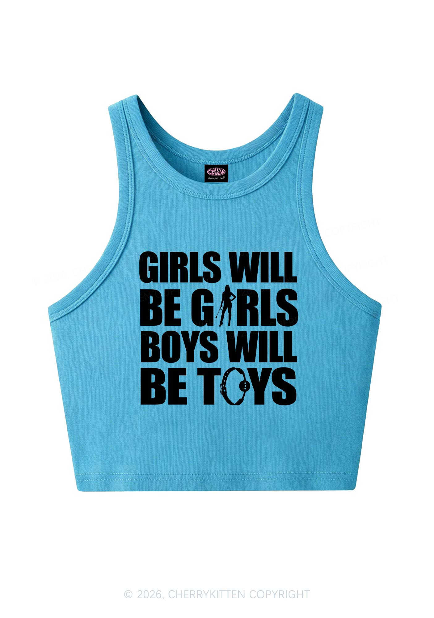 Girls Toys Y2K Crop Tank Top Cherrykitten