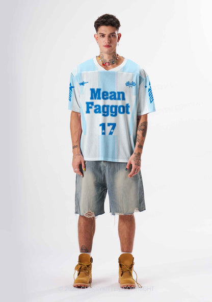 Blue Mean Faggot Pride Y2K Sport Jersey Shirts Cherrykitten