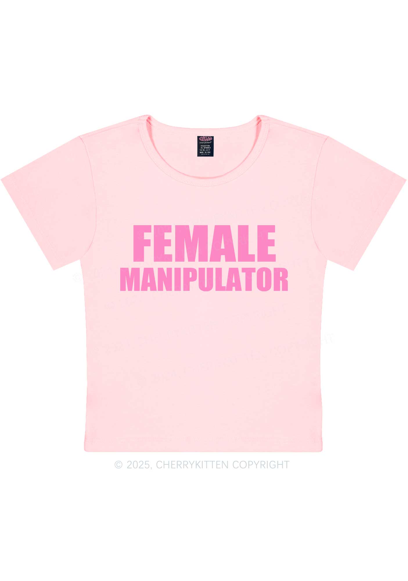 Female Manipulator Y2K Baby Tee Cherrykitten