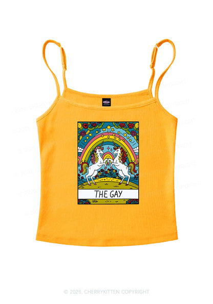 The Gay Unicorn Pride Y2K Spaghetti Strap Cami Cherrykitten