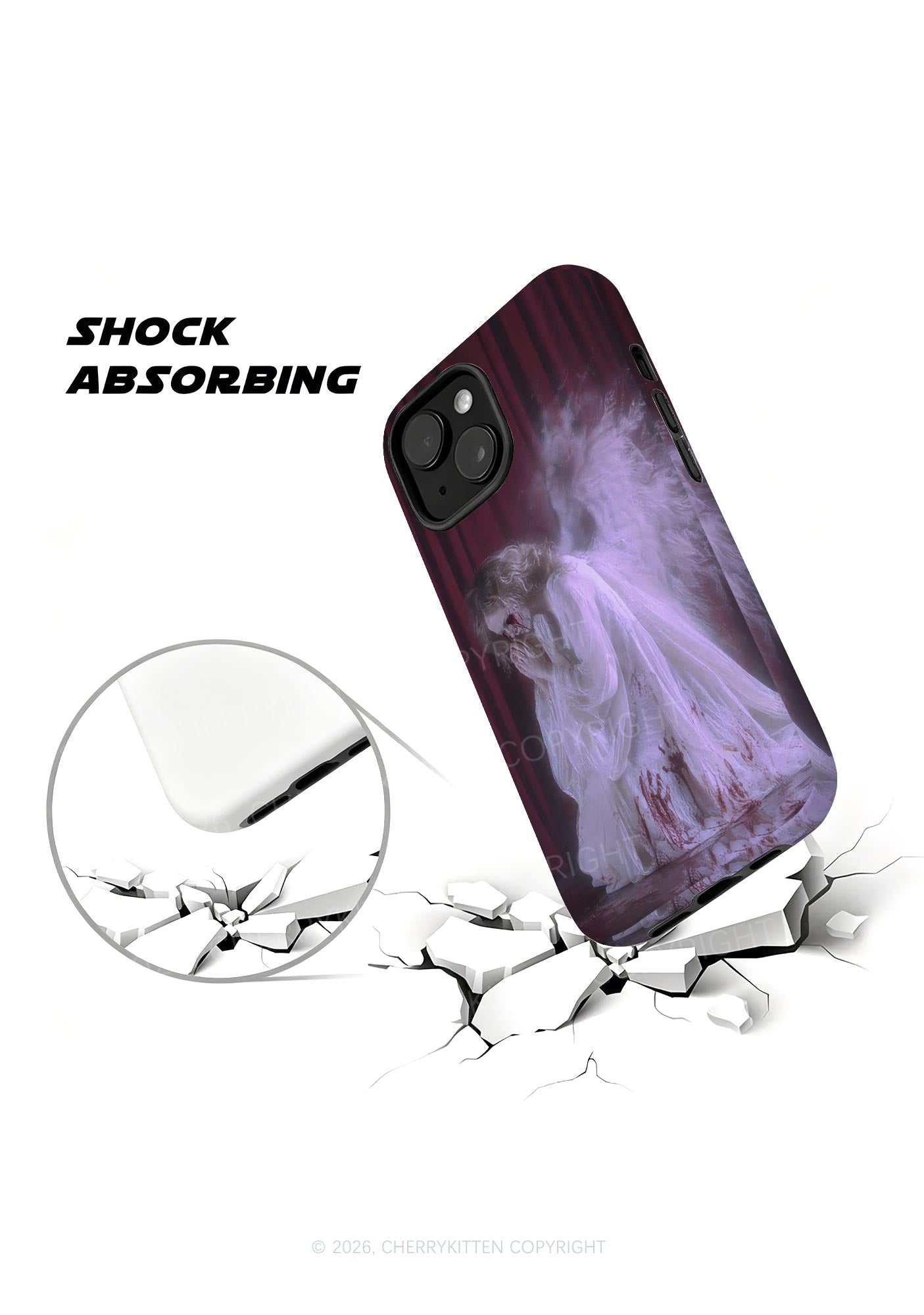 Halloween Bloody Praying Angel Y2K Phone Case Cherrykitten