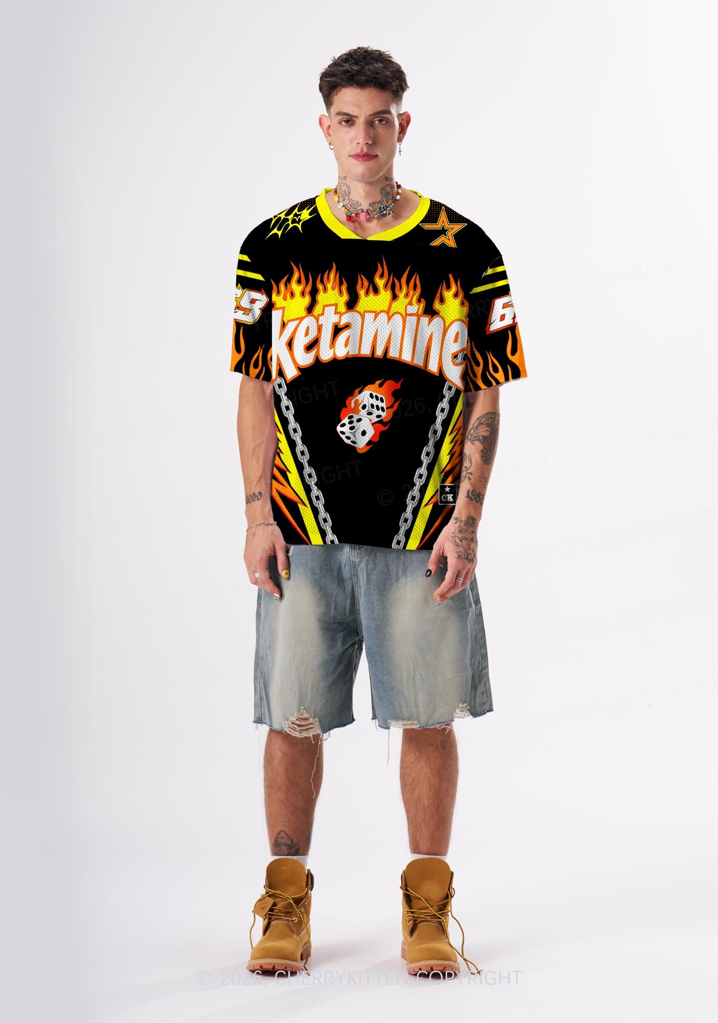 Flame Kxxamine Y2K Sport Jersey Shirts Cherrykitten