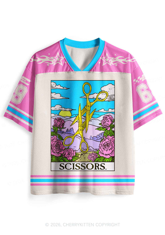 Yellow Scissors Pride Y2K Sport Jersey Shirts Cherrykitten