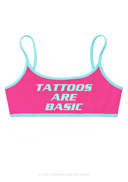 Tattoos Are Basic Y2K Super Crop Cami Cherrykitten