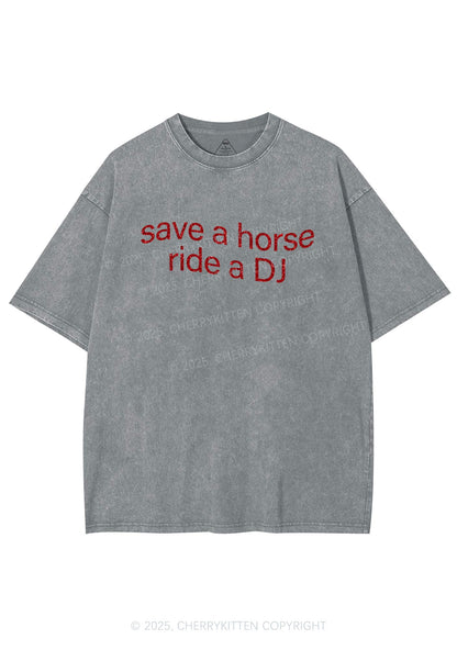 Glitter Ride A DJ Y2K Shirts Washed Tee Cherrykitten