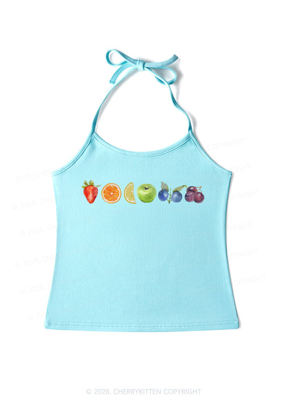 Six Fruity Pride Y2K Halter Neck Cami Cherrykitten