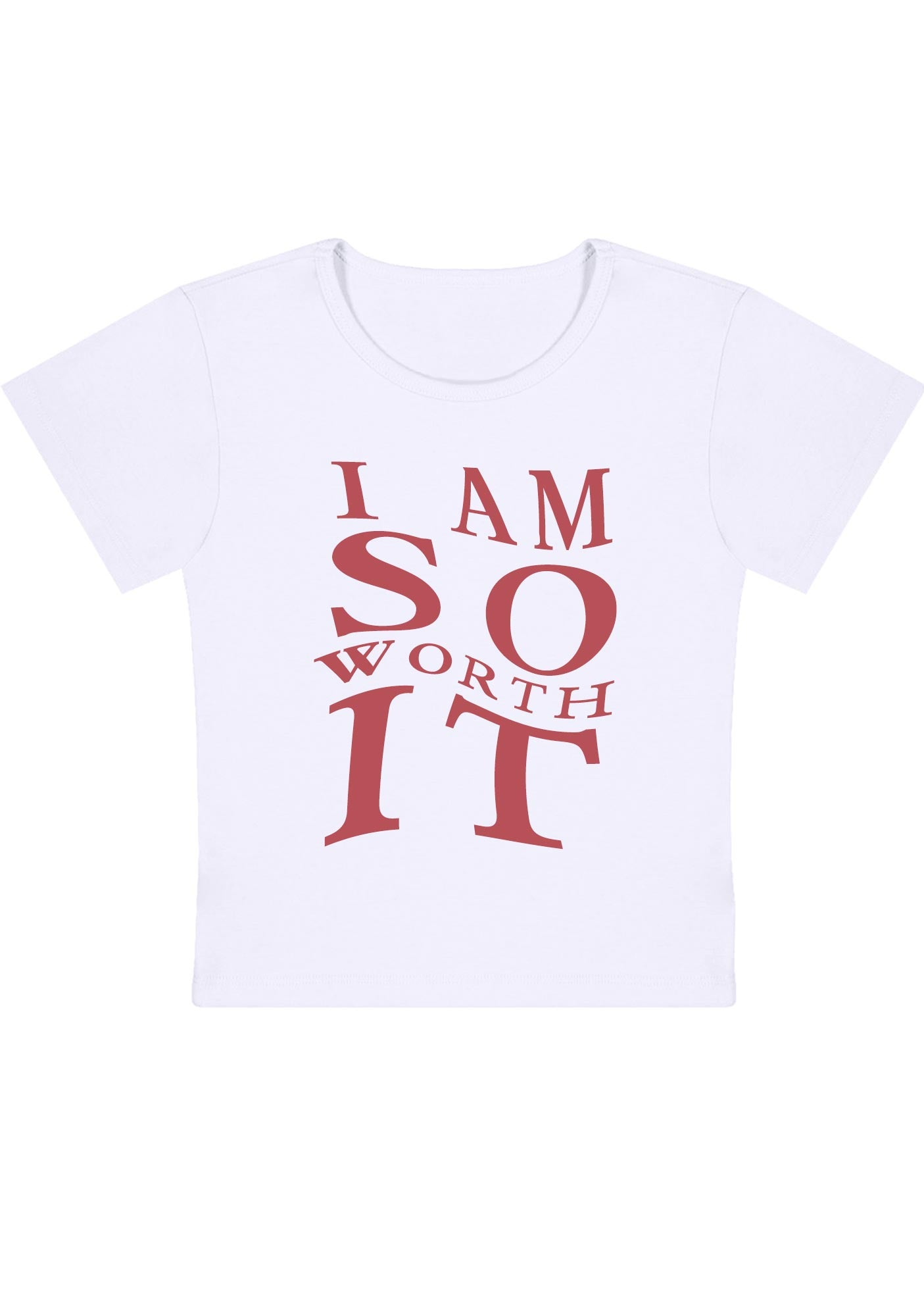 Curvy I Am So Worth It Baby Tee