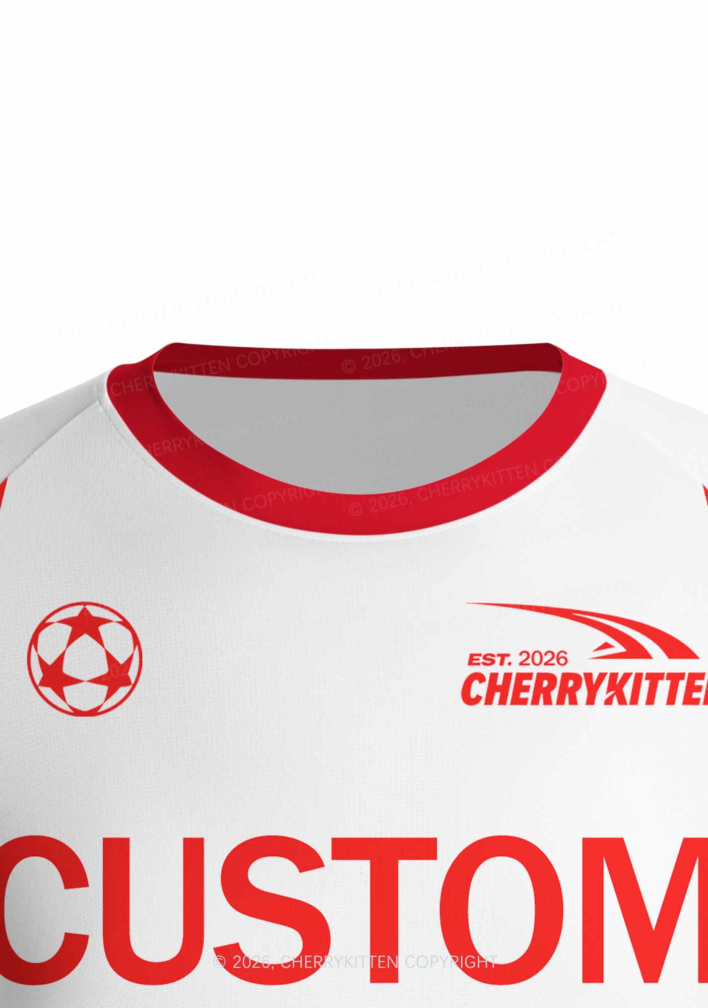 Custom Red Gradient Dots Y2K Football Jersey Shirts Cherrykitten