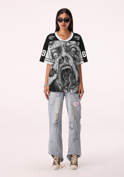 Halloween Insect On Face Y2K Sport Jersey Shirts Cherrykitten