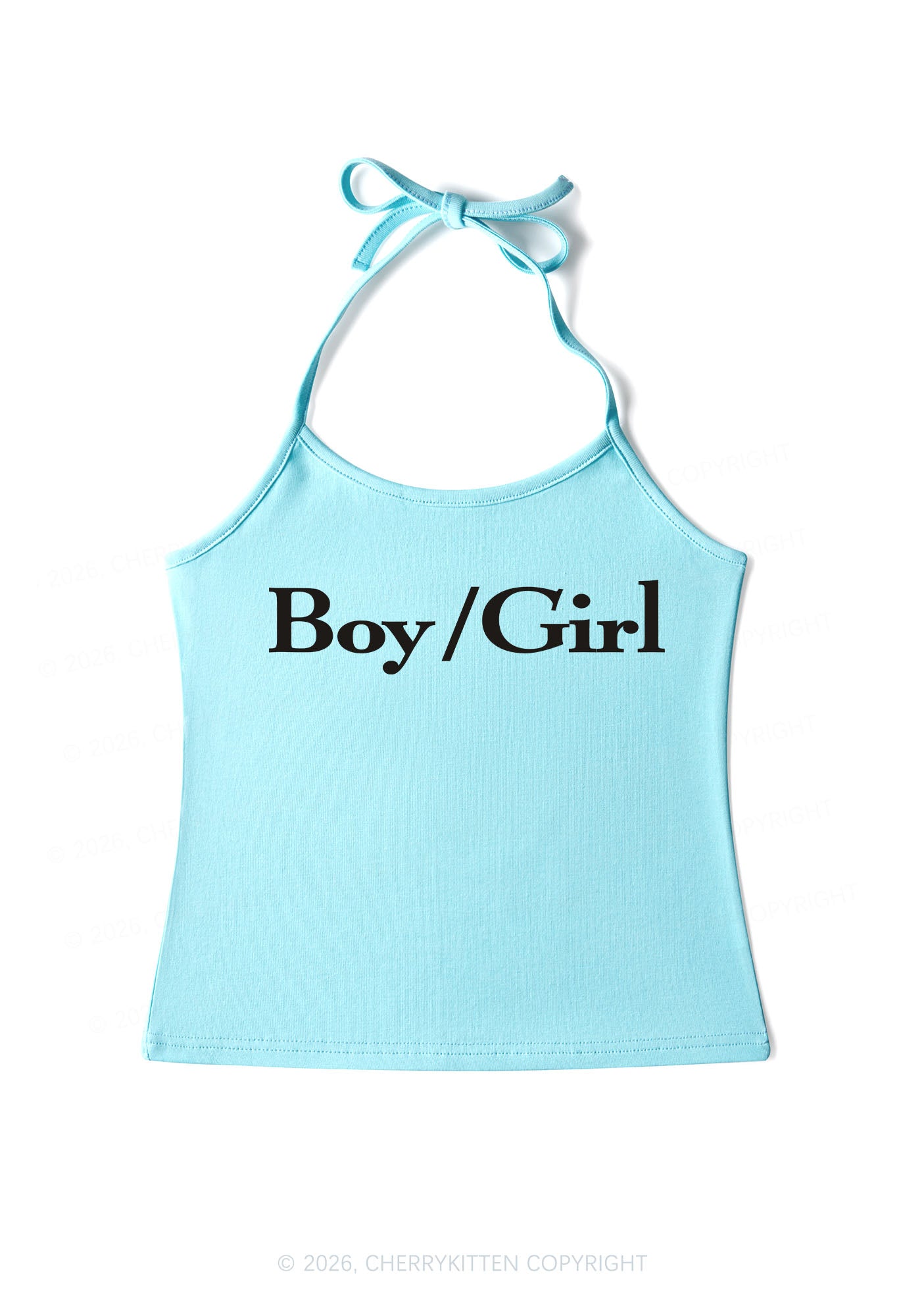 Boy Or Girl Pride Y2K Halter Neck Cami Cherrykitten