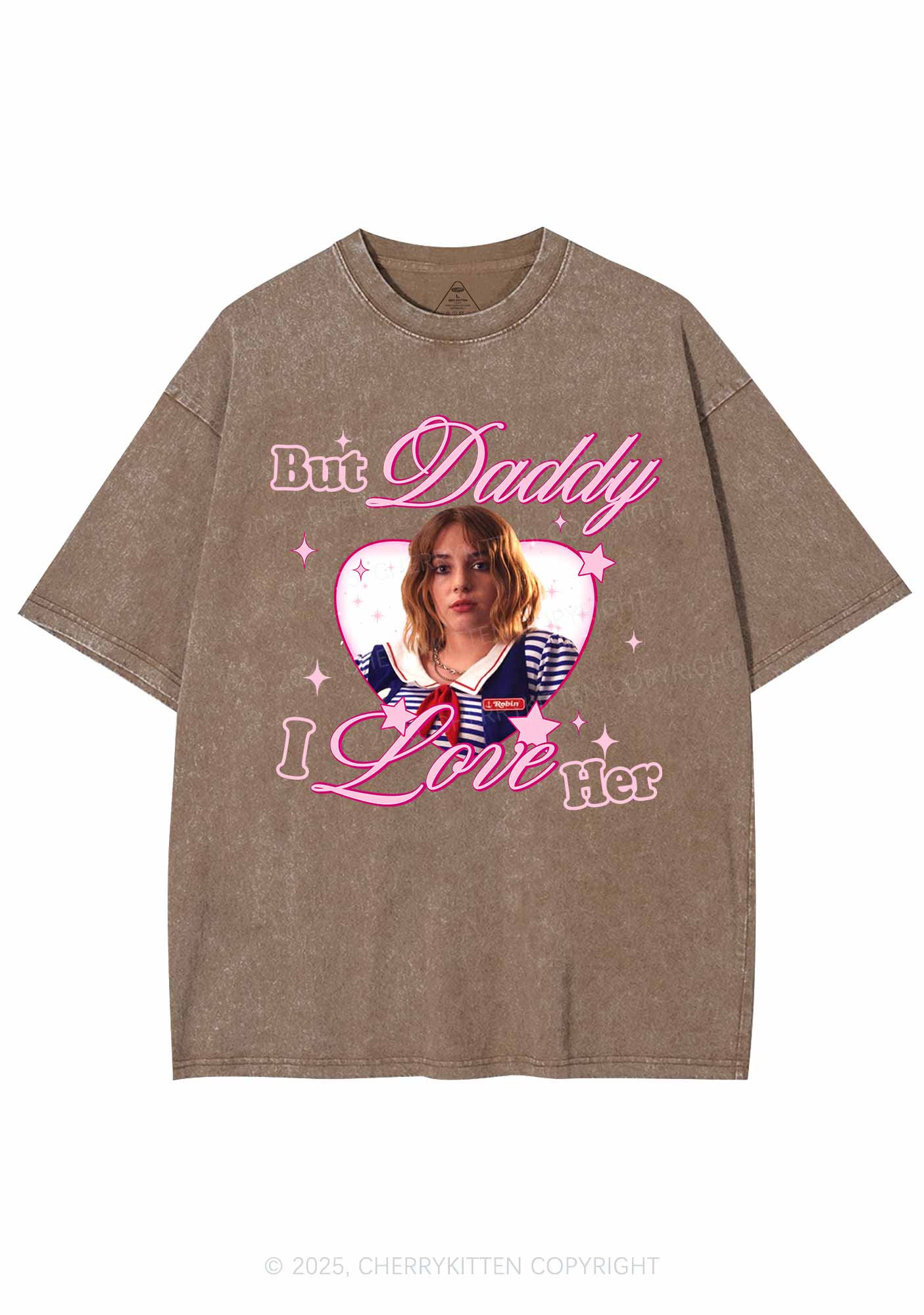 Daddy I Love RB Pride Y2K Shirts Washed Tee Cherrykitten