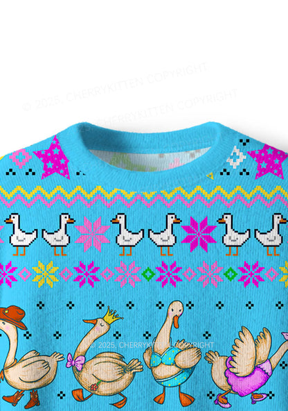 Silly Gang Y2K Christmas Knit Sweatshirt Cherrykitten