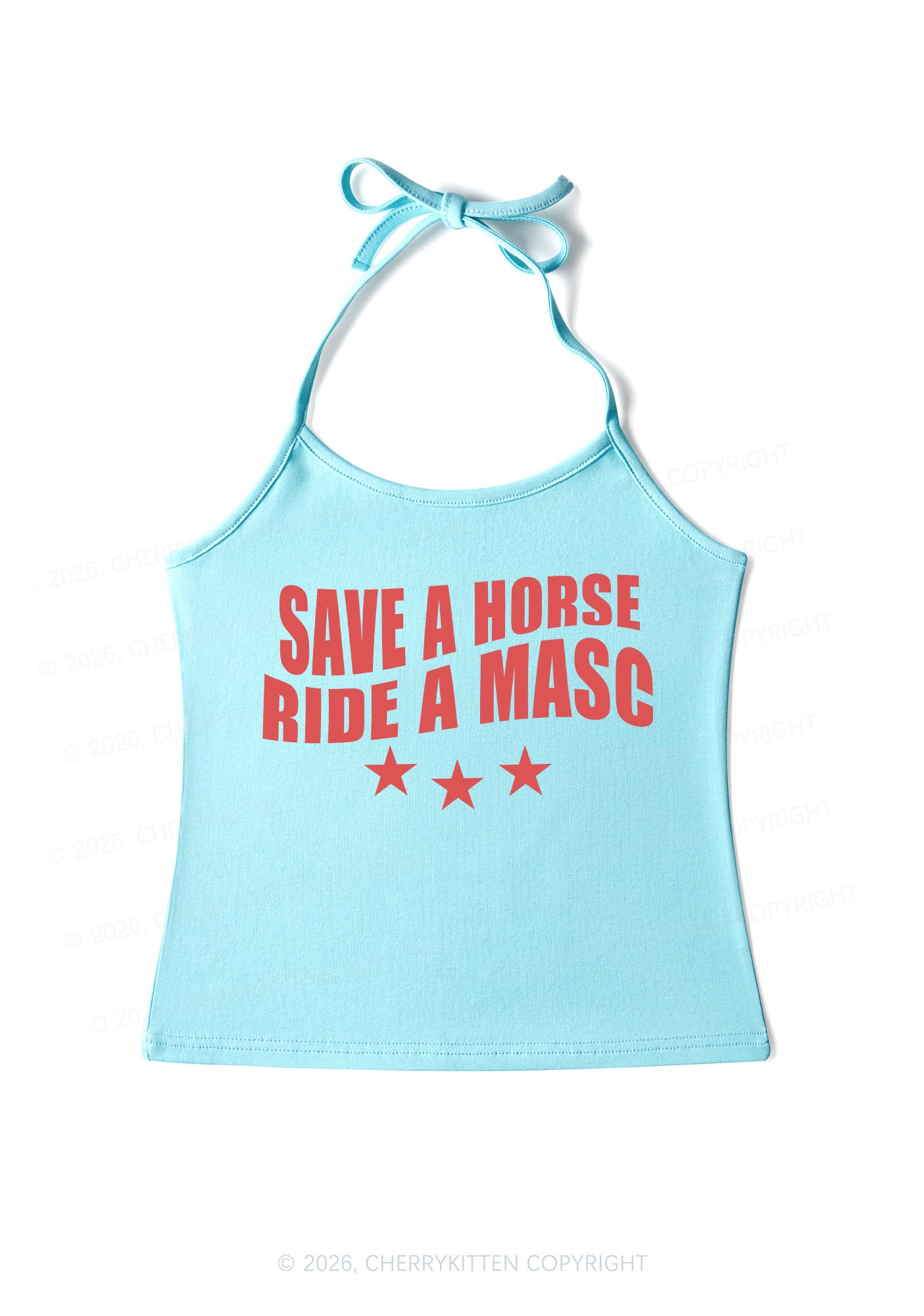 Ride A Masc Pride Y2K Halter Neck Cami Cherrykitten