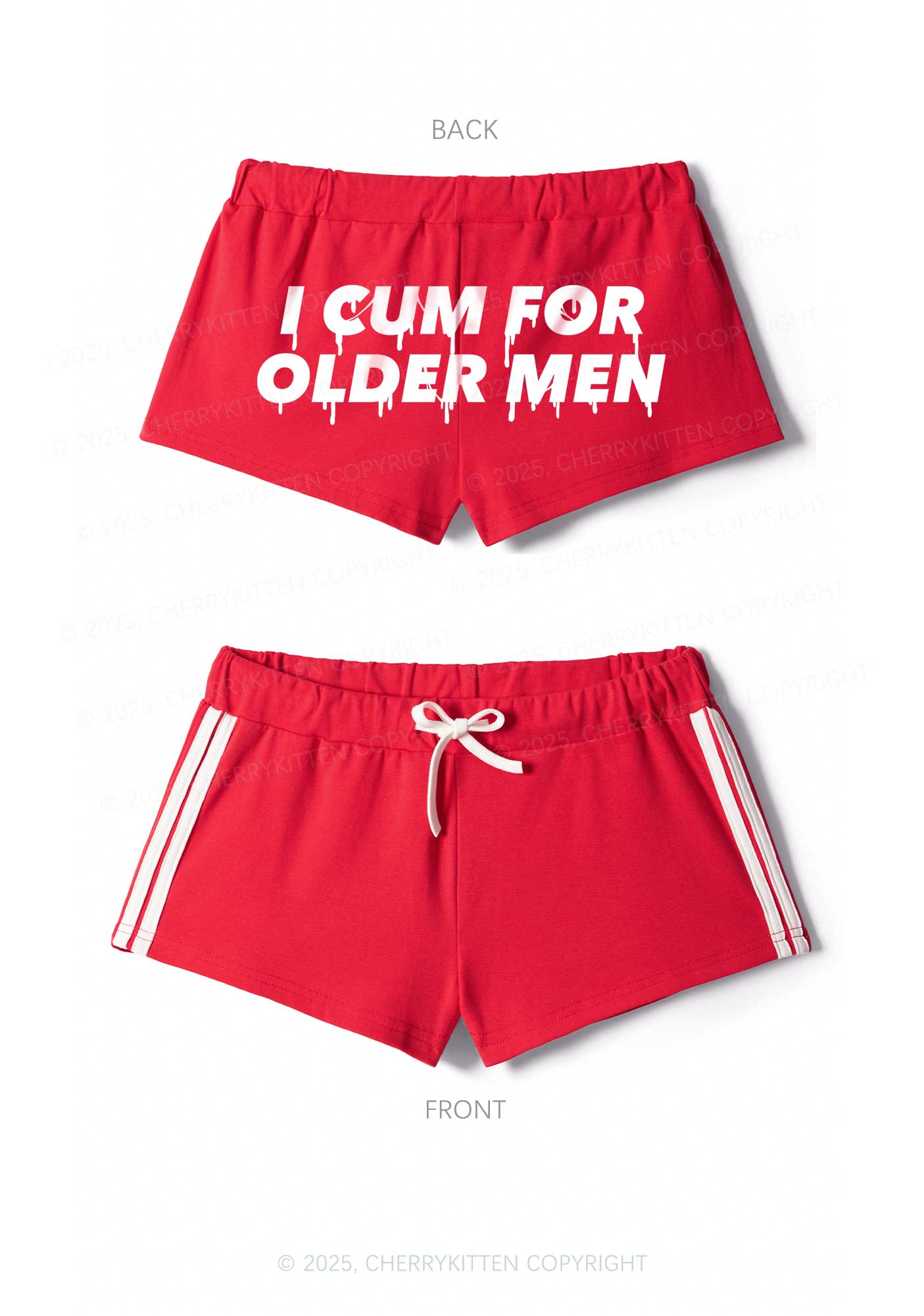 Come For Older Men Y2K Drawstring Mini Shorts Cherrykitten