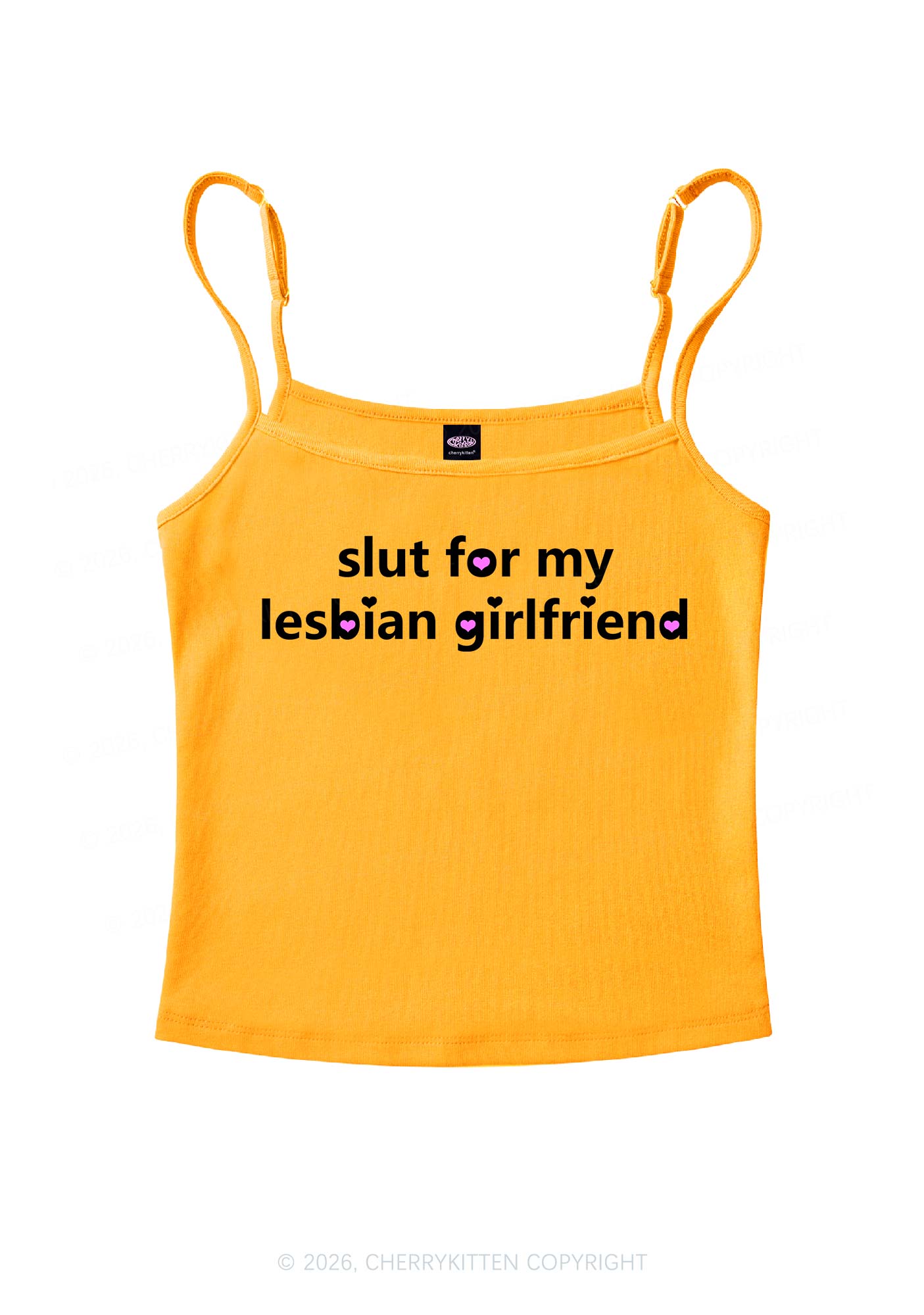 Slxt For My Lesbian GF Pride Y2K Spaghetti Strap Cami Cherrykitten