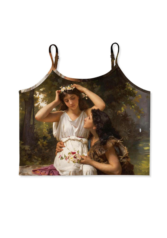 Forest Lovers Pride Y2K Print Cami Crop Top Cherrykitten