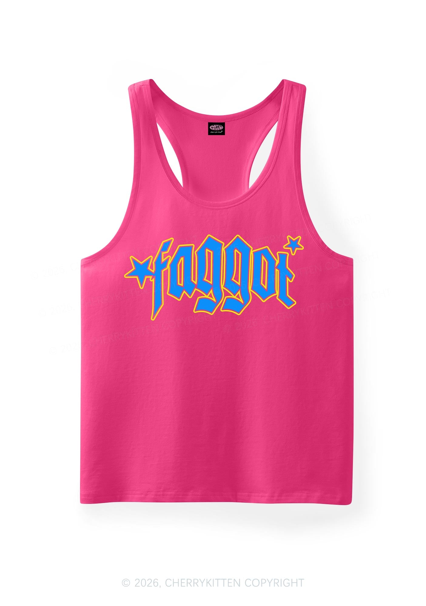 Faggot Stars Pride Y2K Men Racerback Tank Top Cherrykitten