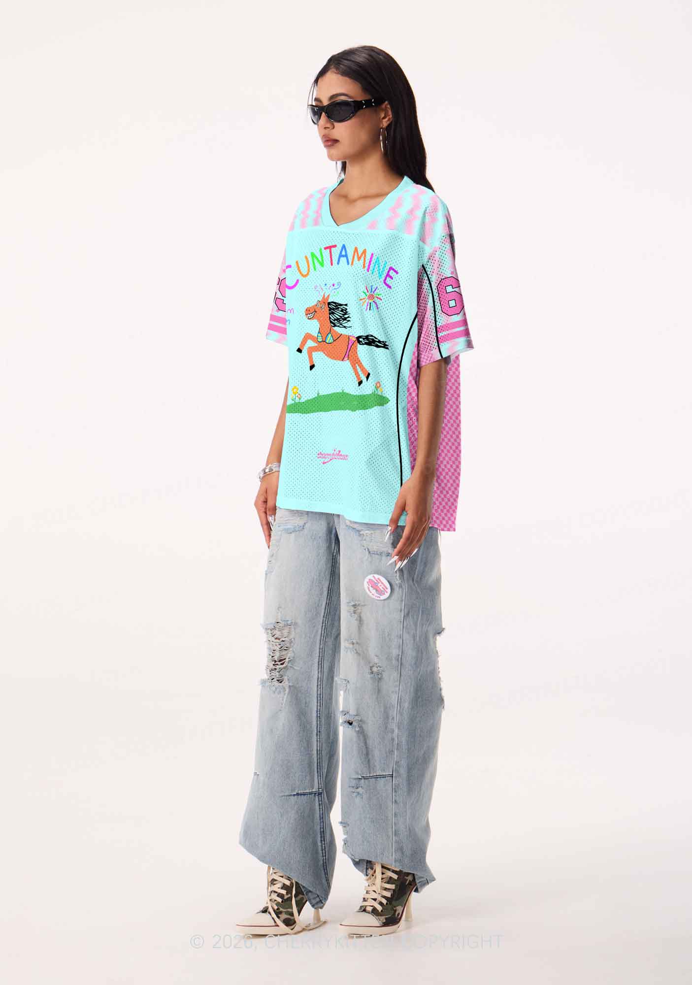 Cxxtamine Pony Y2K Sport Jersey Shirts Cherrykitten