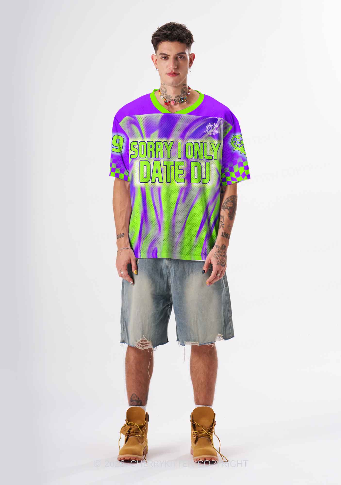 Sorry I Only Date DJ Y2K Sport Jersey Shirts Cherrykitten