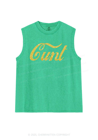 Glitter Special Cxxt Y2K Washed Muscle Tank Cherrykitten