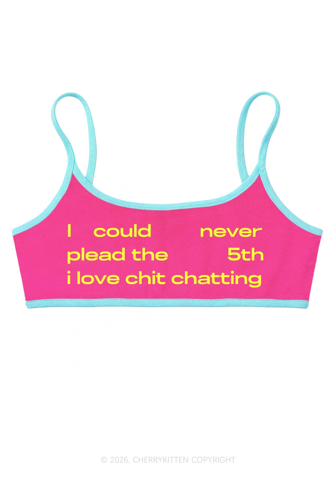 I Love Chit Chatting Y2K Super Crop Cami Cherrykitten