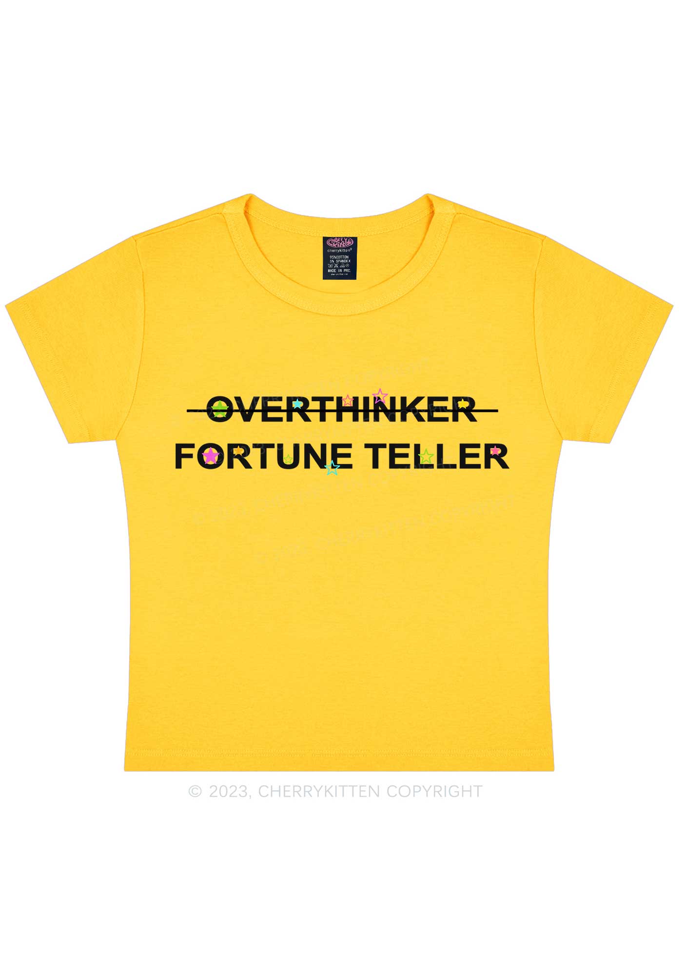 Overthinker Fortune Teller Y2K Baby Tee Cherrykitten