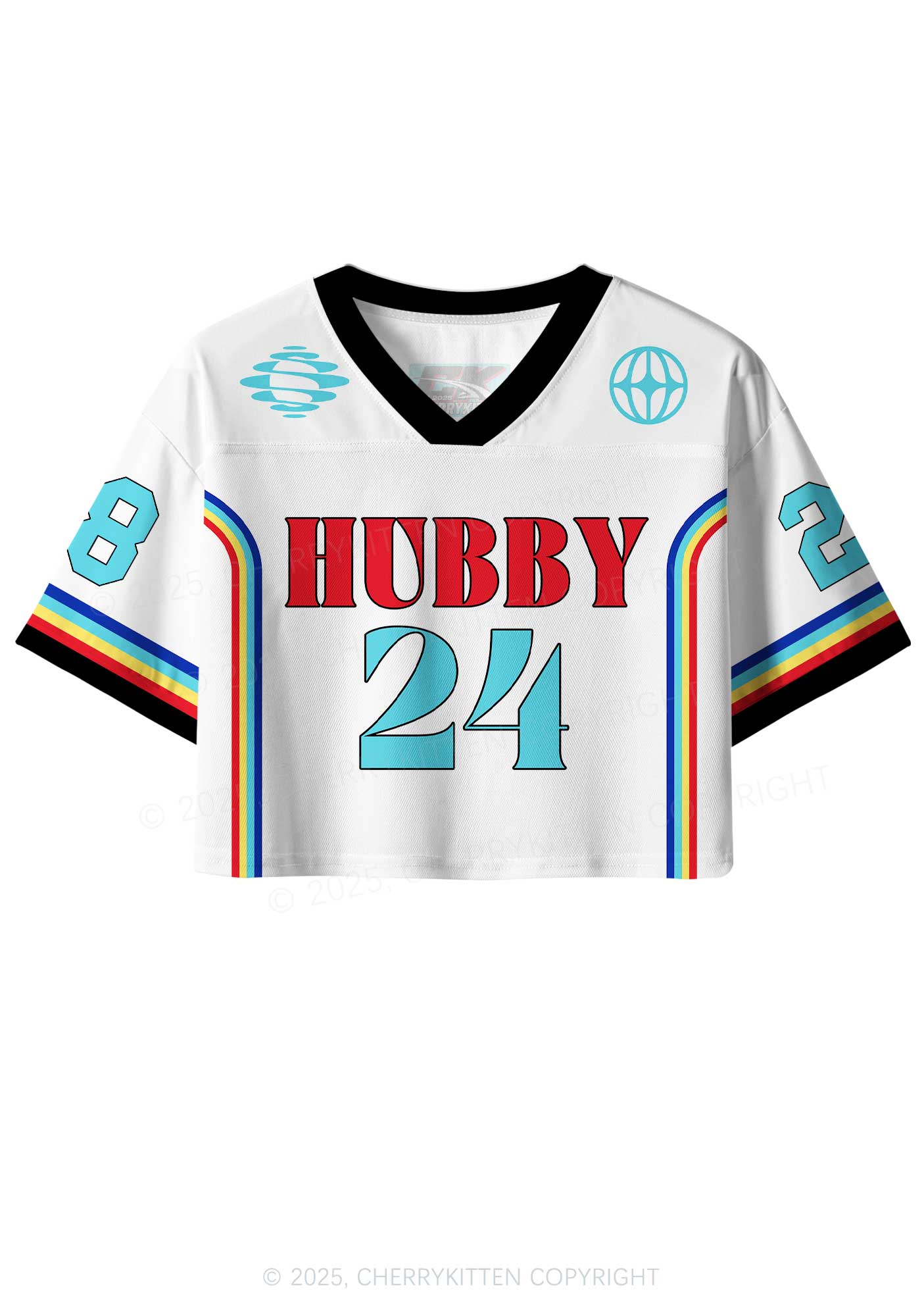 Custom White Hubby Valentine's Day Y2K Crop Sport Jersey Shirts Cherrykitten
