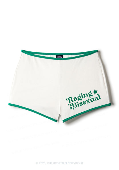 Raging Bisexual Pride Y2K Booty Shorts Cherrykitten