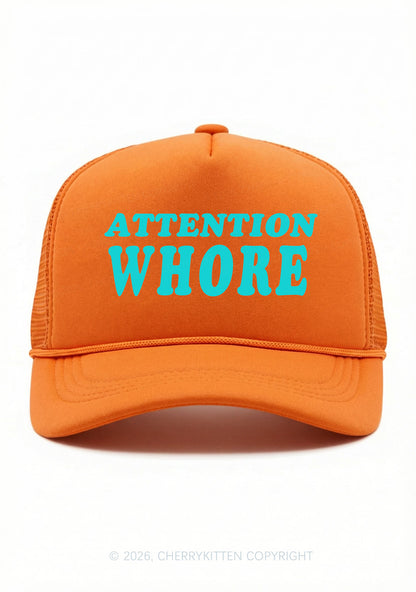 Attention Hore Y2K Trucker Hat Cherrykitten