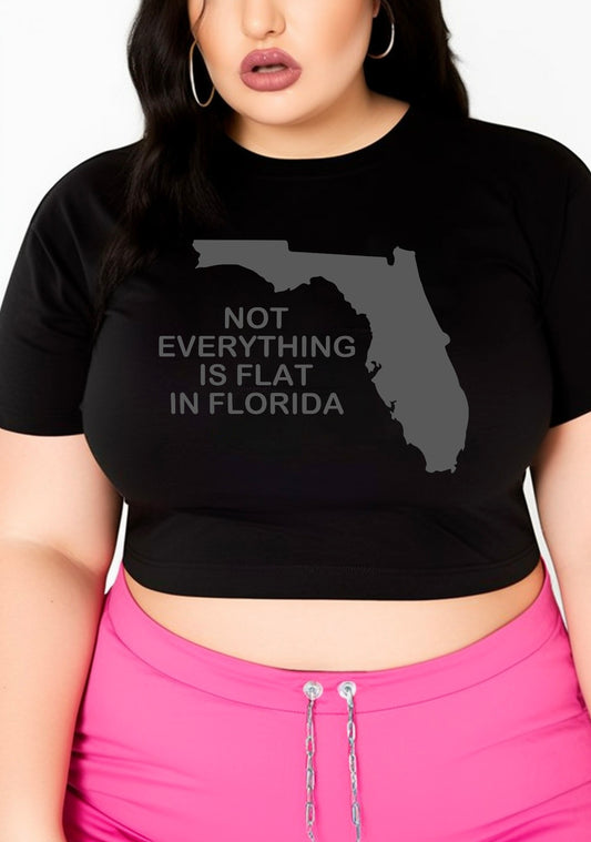 Curvy Not Everything Is Flat In Florida Baby Tee