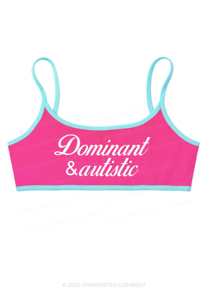 Dominant And Autistic Y2K Super Crop Cami Cherrykitten