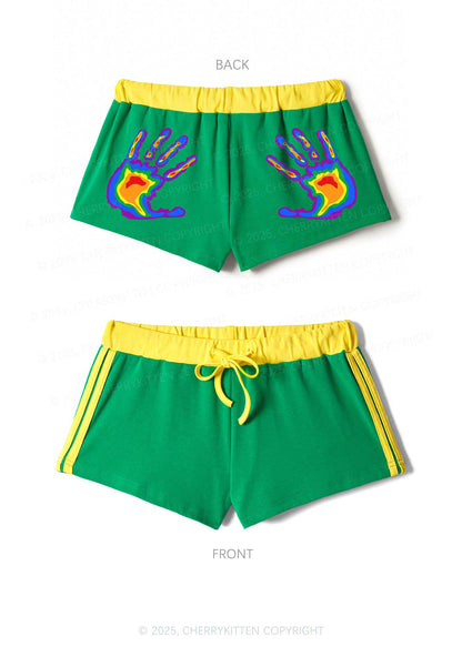 Thermal Hands Pride Y2K Drawstring Mini Shorts Cherrykitten