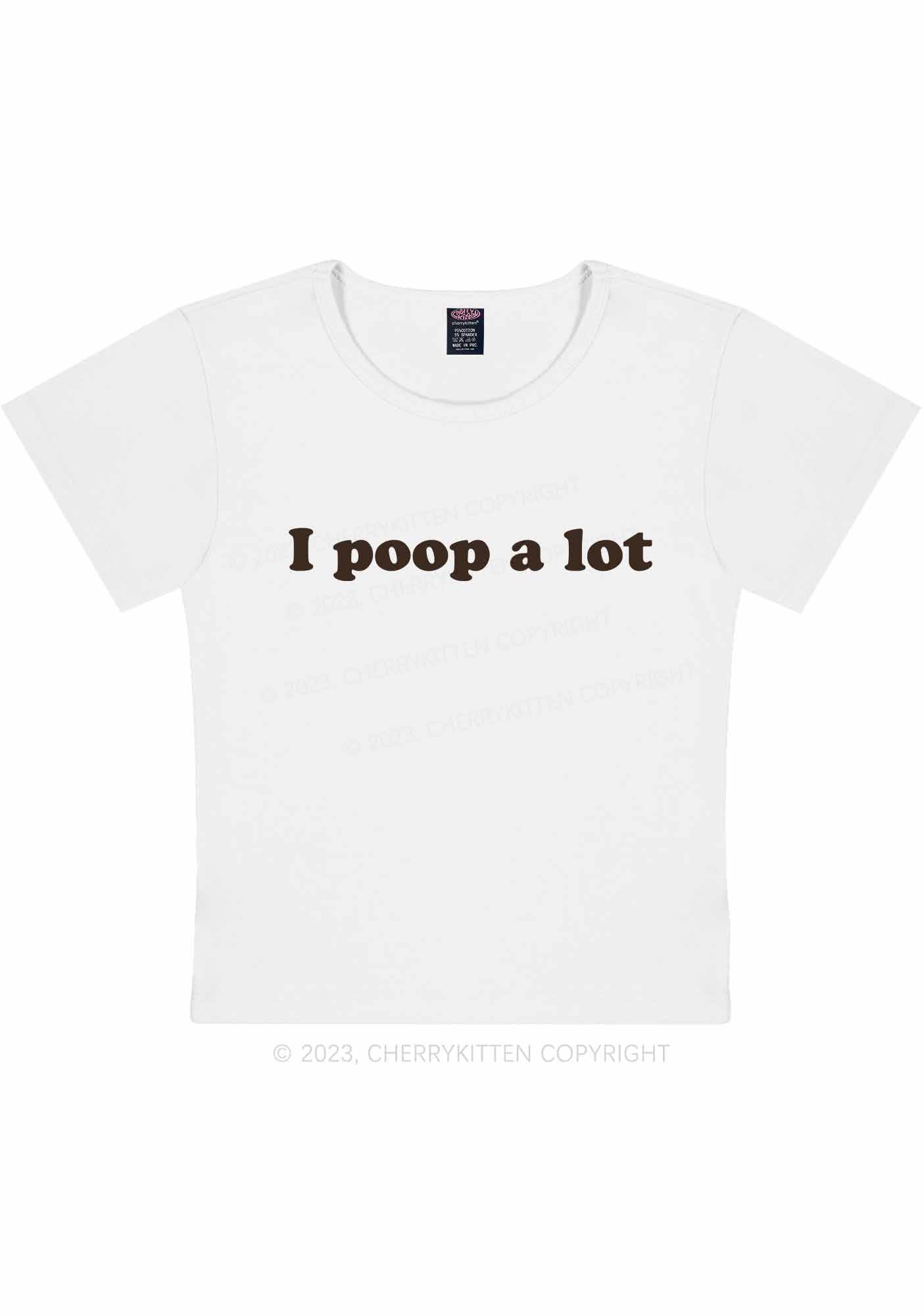 Poop A Lot Y2K Baby Tee Cherrykitten