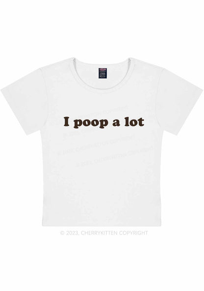 Poop A Lot Y2K Baby Tee Cherrykitten