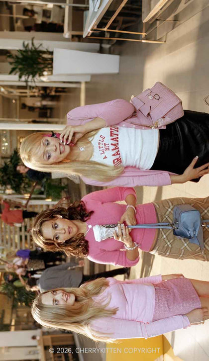 Pink Preppy Girls Y2K Phone Case Cherrykitten