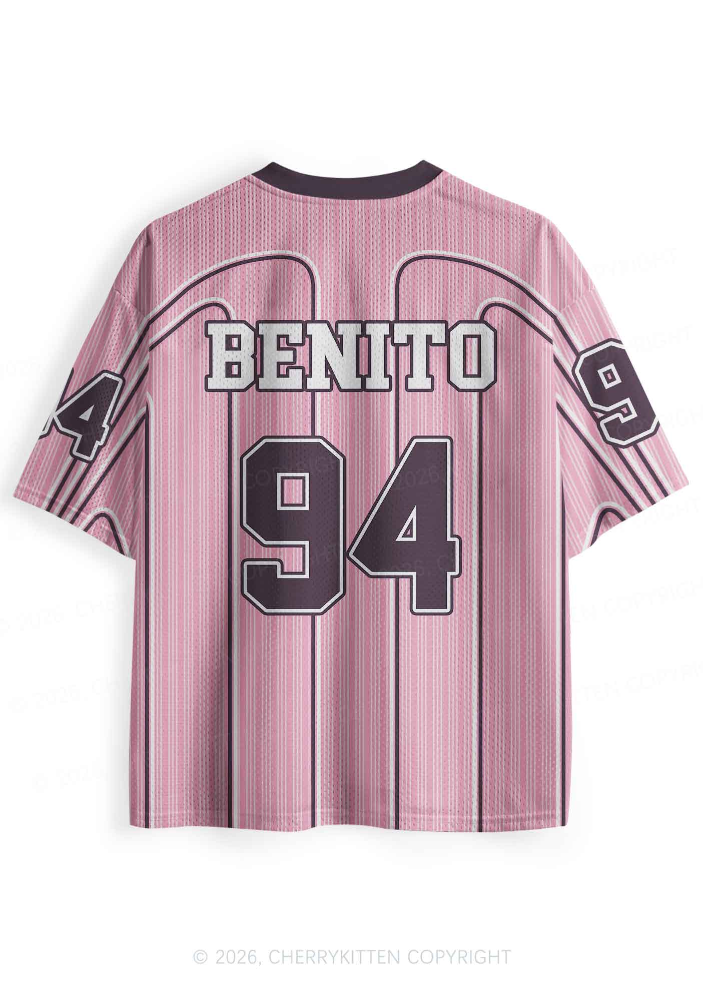 Pink Stripes Bunny Y2K Sport Jersey Shirts Cherrykitten