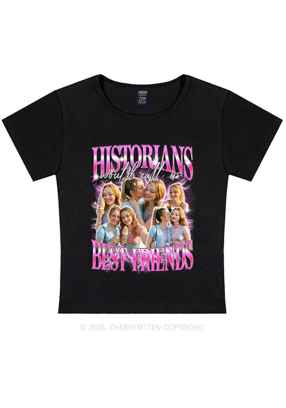 Custom Best Friends Photos Pride Y2K Baby Tee Cherrykitten