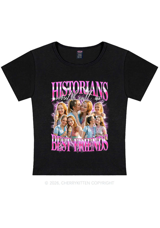 Custom Best Friends Photos Pride Y2K Baby Tee Cherrykitten