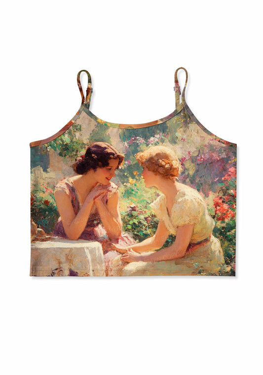 Garden Chat Pride Y2K Print Cami Crop Top Cherrykitten