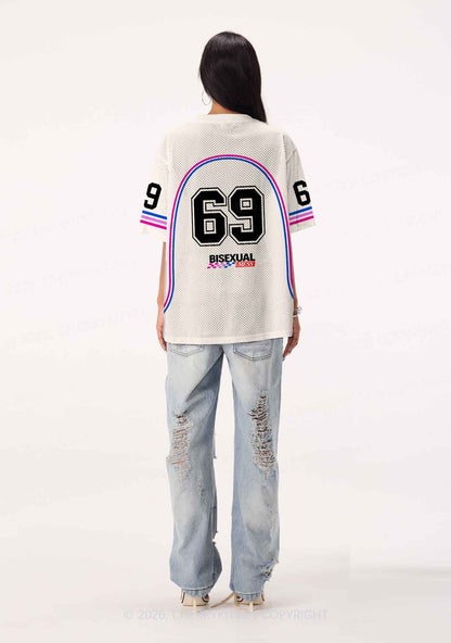 Creamy White Bisexual Mess Pride Y2K Sport Jersey Shirts Cherrykitten