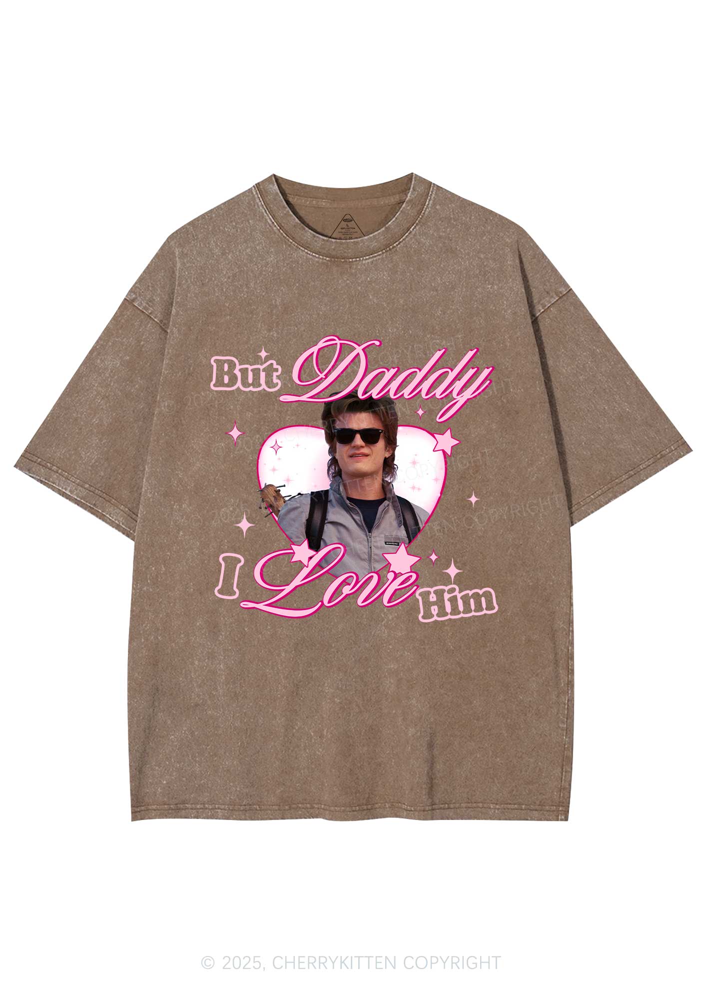 Daddy I Love Him Y2K Shirts Washed Tee Cherrykitten