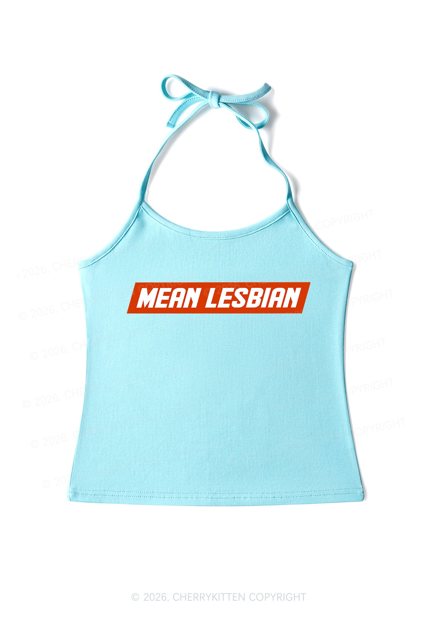 Mean Lesbian Pride Y2K Halter Neck Cami Cherrykitten