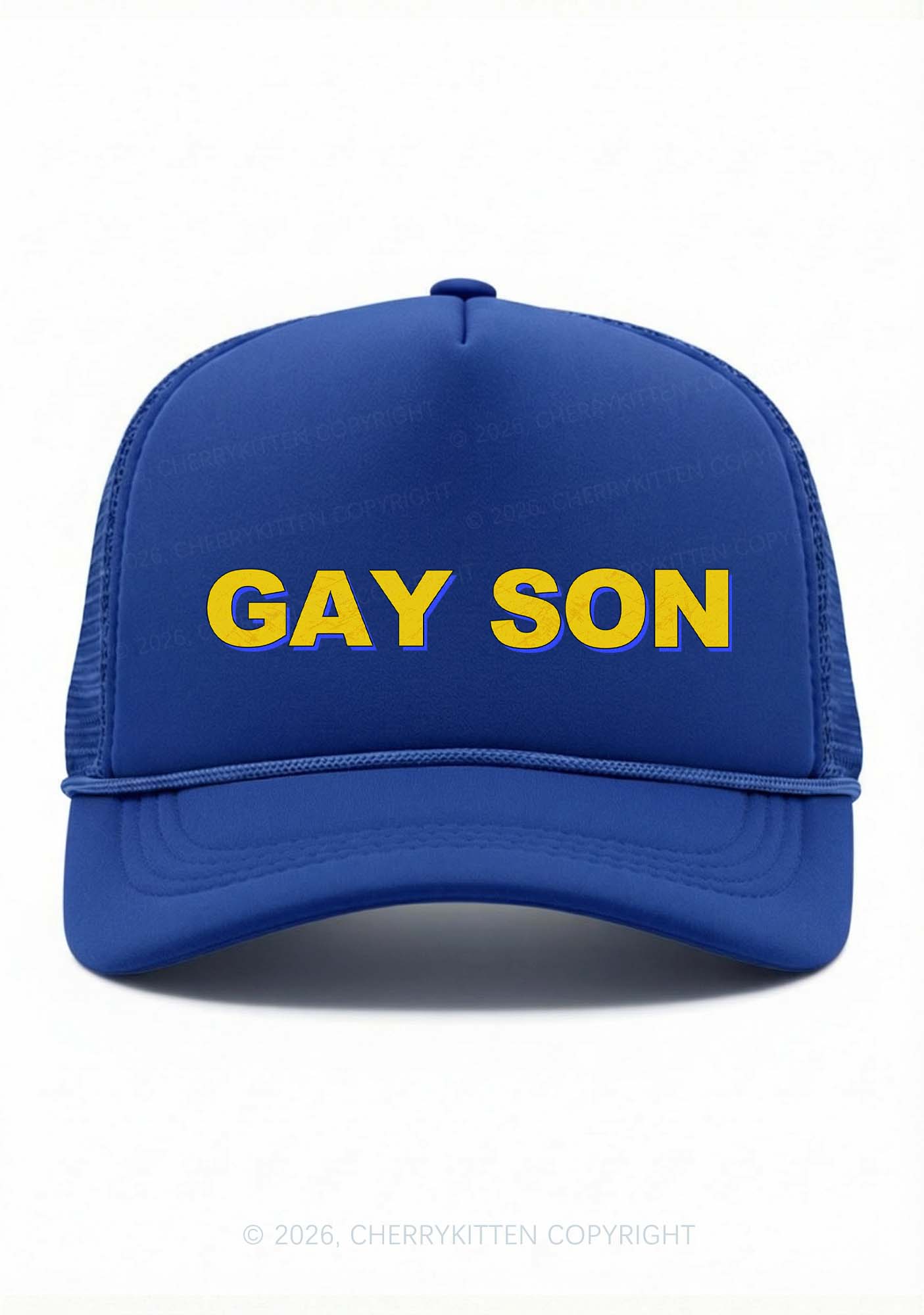 Gay Son Pride Y2K Trucker Hat Cherrykitten