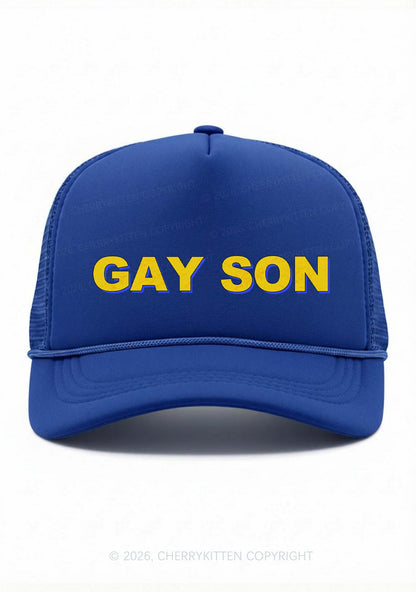 Gay Son Pride Y2K Trucker Hat Cherrykitten