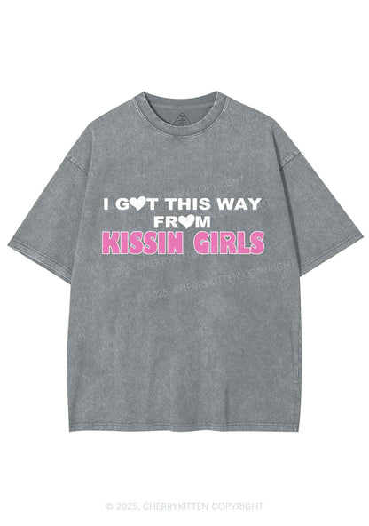 Kissin Girls Y2K Shirts Washed Tee Cherrykitten