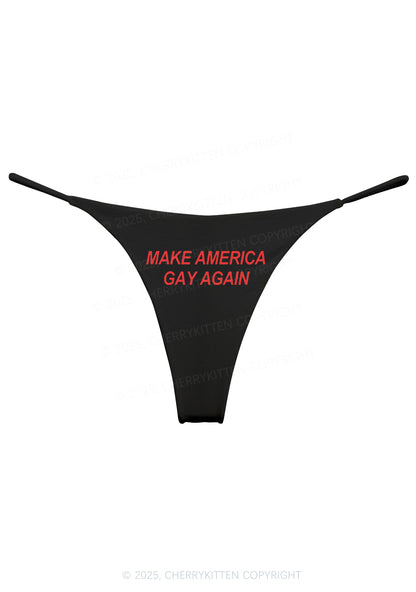Make America Gay Again Y2K Bikini String Thong Cherrykitten
