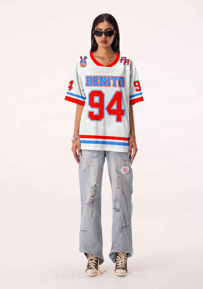 Red Blue Stripe Bunny Y2K Sport Jersey Shirts Cherrykitten